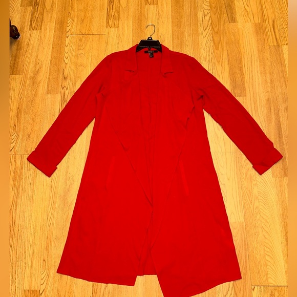 Forever 21 Jackets & Blazers - Forever 21 Red Dress Top Long Lightweight Cardigen
